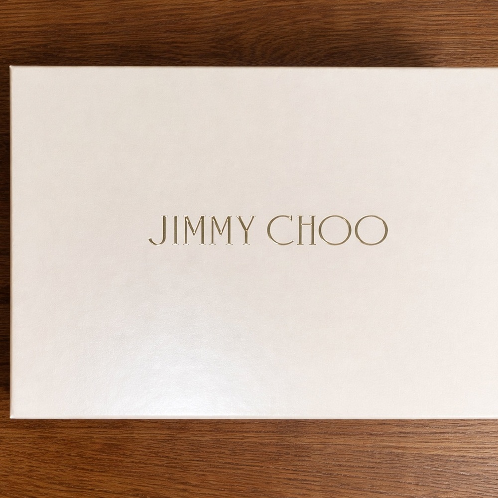 AUTHENTIC Jimmy Choo Cream Box with Gold Logo